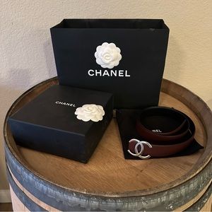 CHANEL Belt - Black or Brown - Reversible - size 85